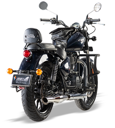 Silver Stallion Performance Sporty Performance Silencer Exhaust Silver For Royal Enfield New Classic Reborn,Meteor 350