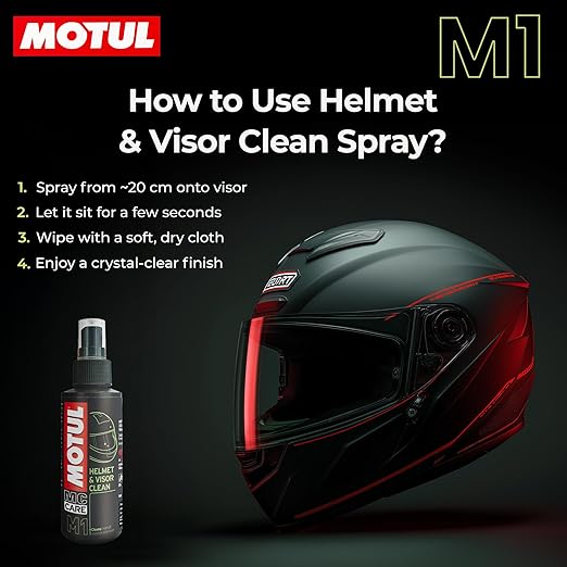 Motul M1 MHelmet & Visor Clean Spray 100ml Suitable for All Helmets