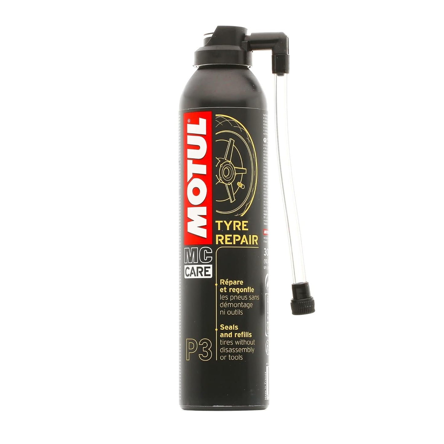 Motul Tyre Repair Foam Quick Seal & Inflate Solution Fast Emergency Fix No Tyre Removal Needed