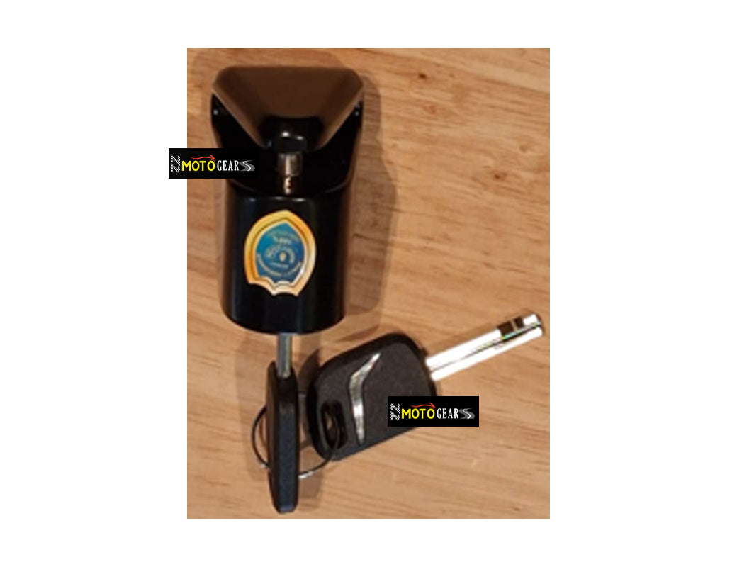 Disc Lock Stainless Steel Heavy Duty Painted Finish Disc Brake Anti Theft 6mm Pin Wheel Locking Security Lock Black for Bike and Motorcycle