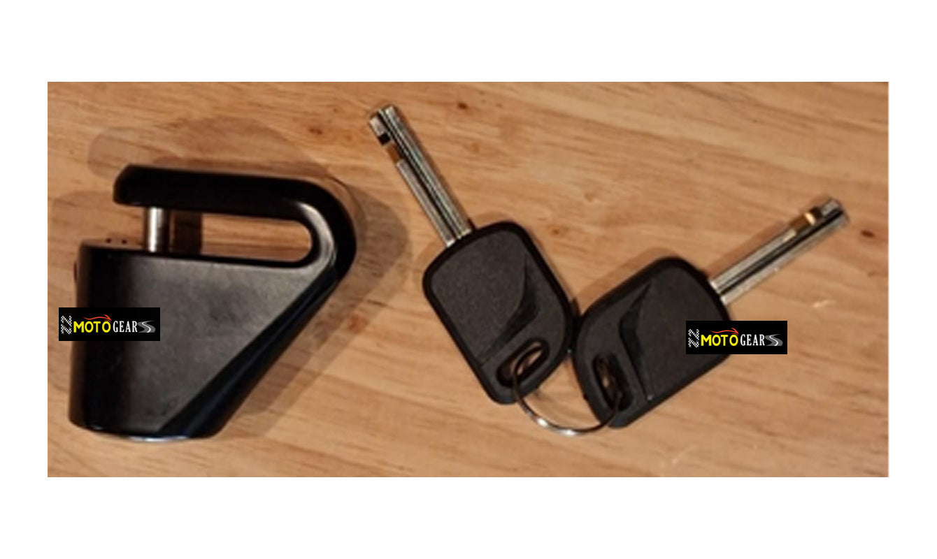 Disc Lock Stainless Steel Heavy Duty Painted Finish Disc Brake Anti Theft 6mm Pin Wheel Locking Security Lock Black for Bike and Motorcycle