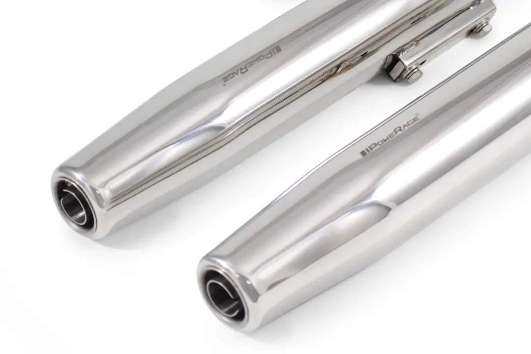 PoweRage Slip-On Exhaust for Royal Enfield Super Meteor 650 – Polish Finish