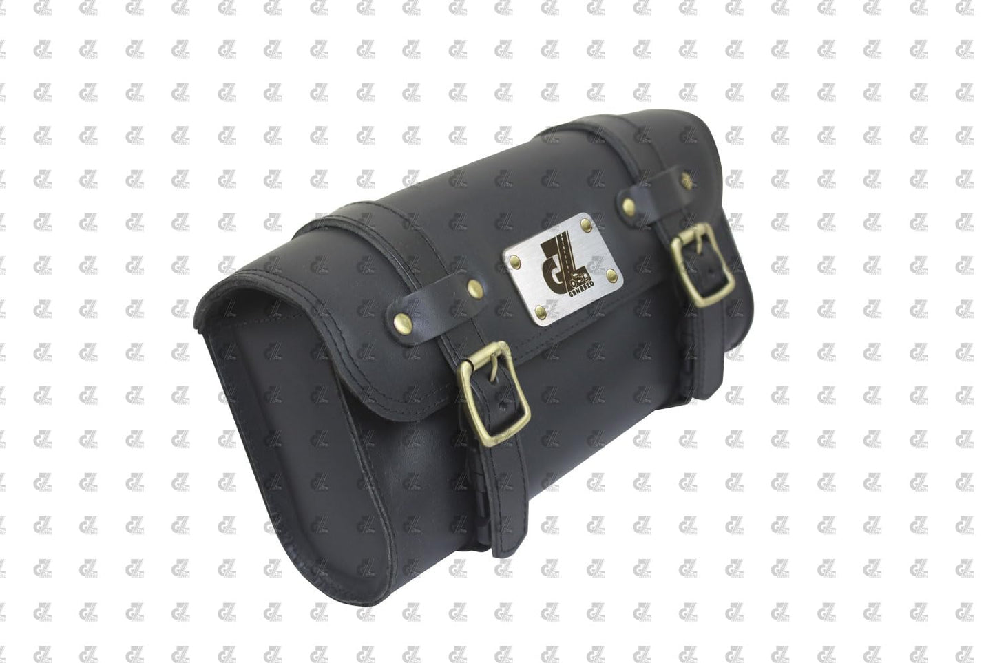 Premium Leather Bike SideRear Saddle Bag Round Style Tool Bag Storage Tool Pouch With2 Strap for Royal Enfield New Classic Reborn & Meteor 350