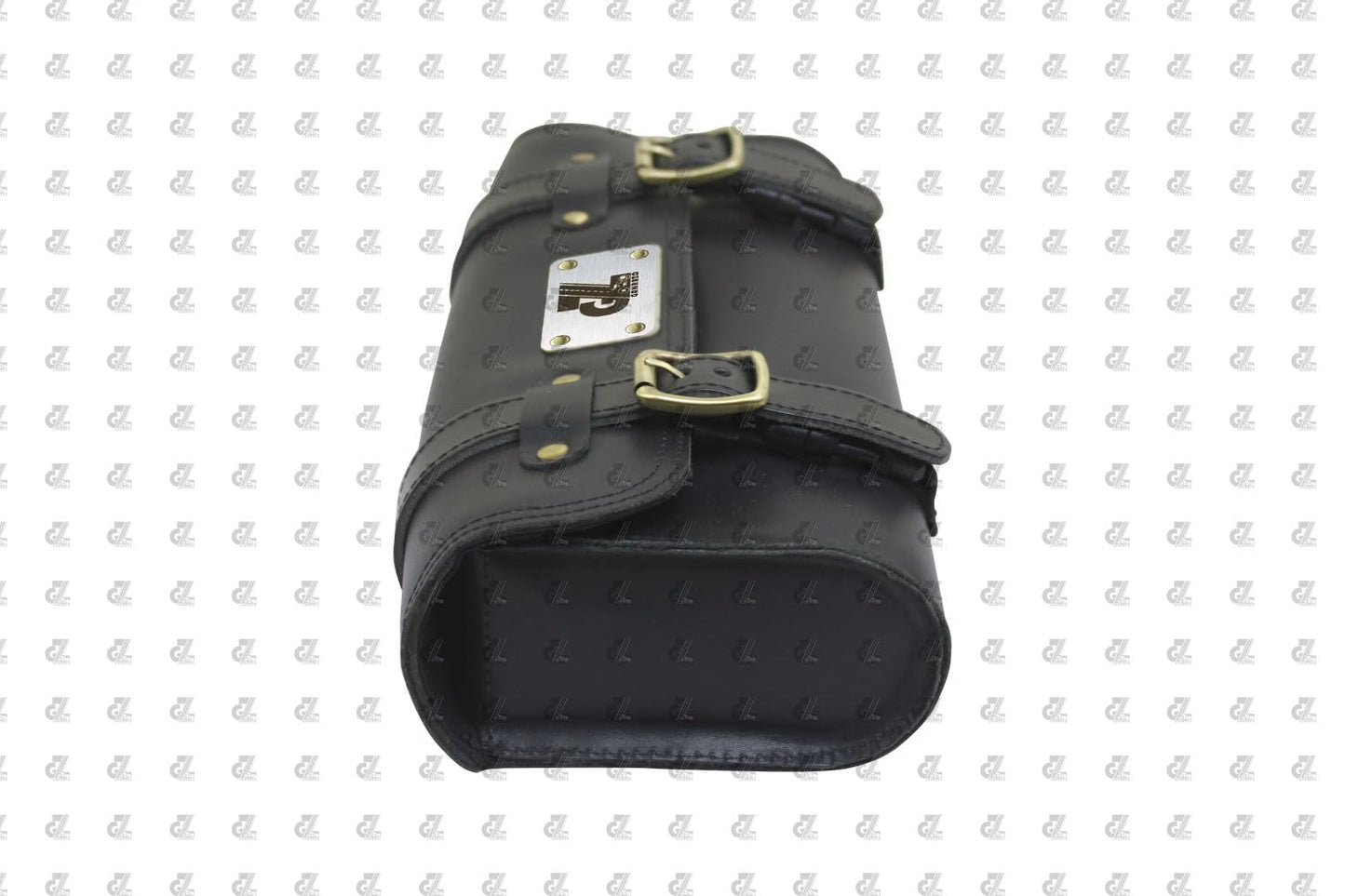 Premium Leather Bike SideRear Saddle Bag Round Style Tool Bag Storage Tool Pouch With2 Strap for Royal Enfield New Classic Reborn & Meteor 350