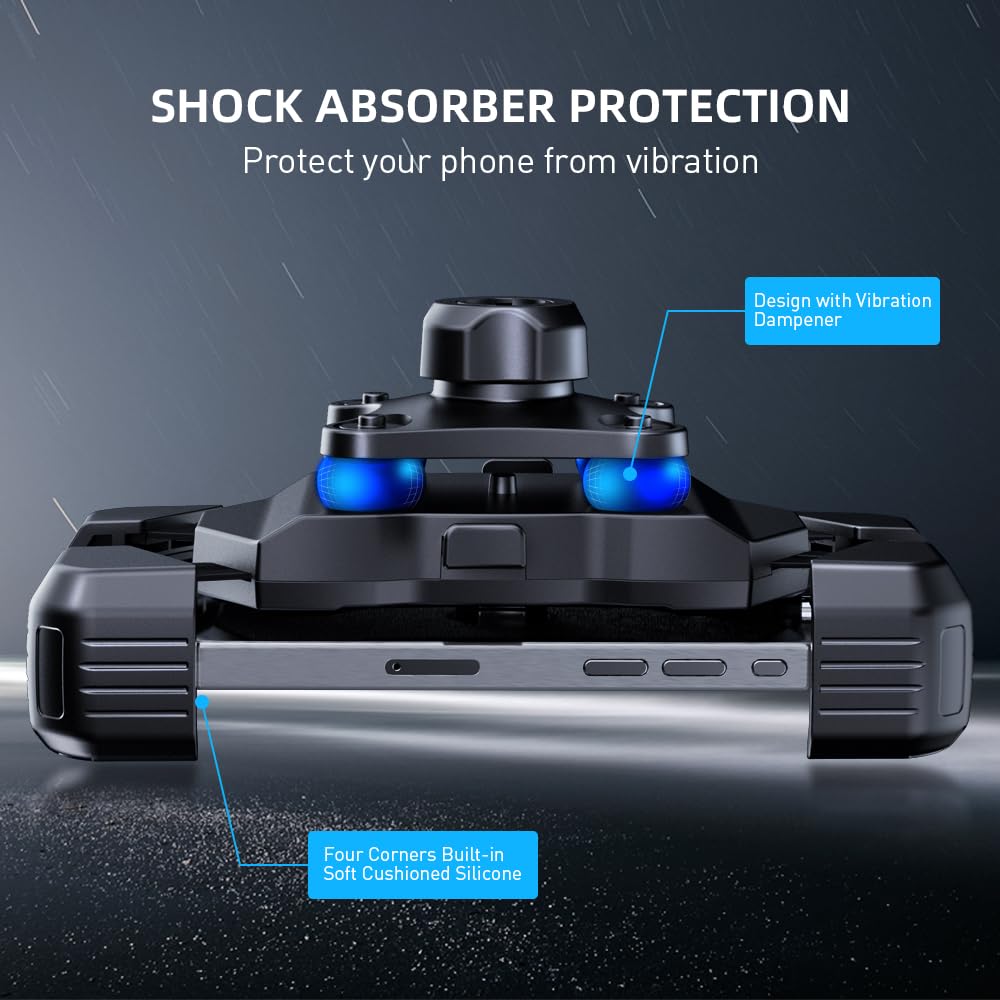 REVLOX FlexPro Motorcycle Mobile Mount/Mobile Holder with Vibration Dampener