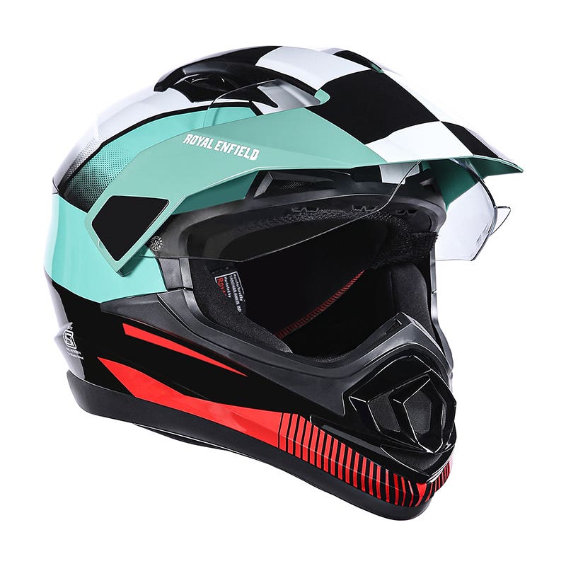 ROYAL ENFIELD ESCAPADE CHEQUER HELMET SEA GREEN