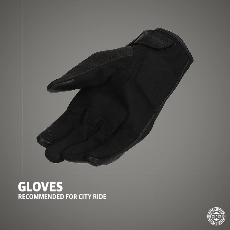 ROYAL ENFIELD GRITTY GLOVES BLACK / RED / WHITE