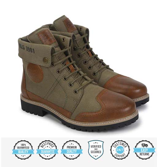 ROYAL ENFIELD KARGIL BOOTS LIGHT OLIVE & TAN
