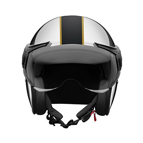 ROYAL ENFIELD OPEN FACE SIGNATURE CHROME HELMET CHROME BLACK