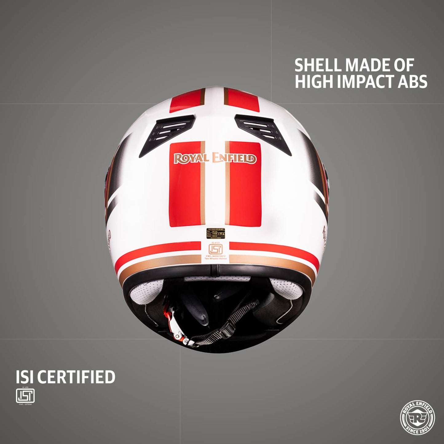 ROYAL ENFIELD STUNNER HELMET WITH DUAL VISOR GLOSS WHITE