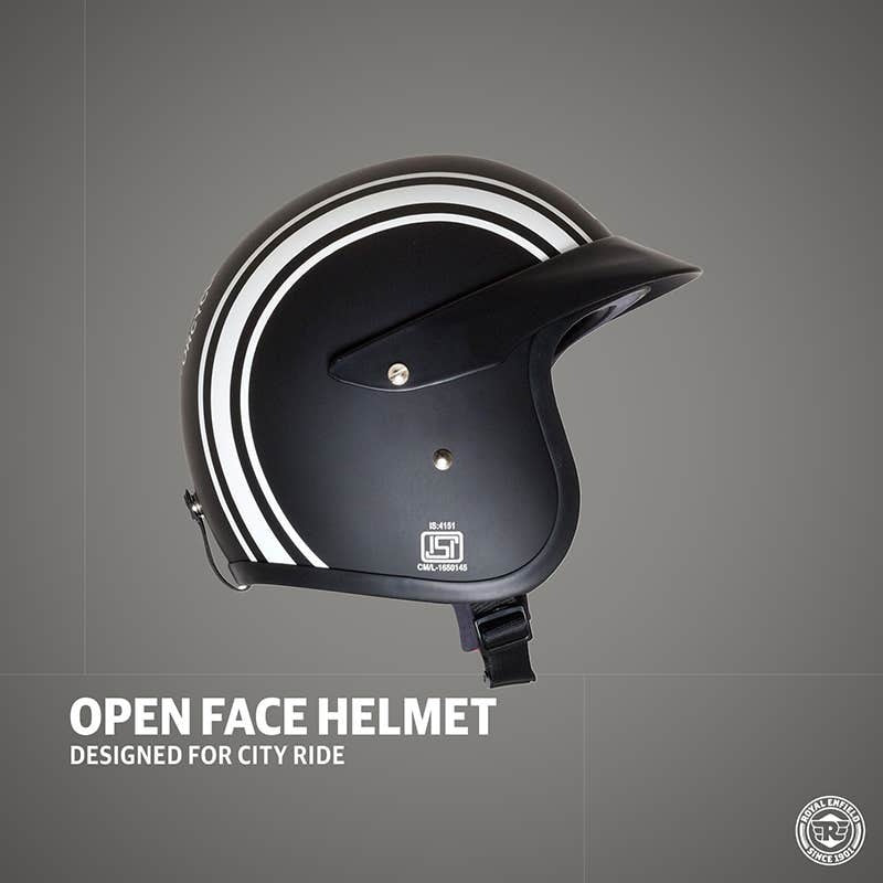 ROYAL ENFIELD SUN PEAK OPEN FACE LIGHTWEIGHT HELMET GLOSS BLACK