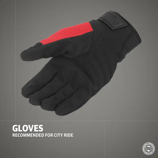 ROYAL ENFIELD URBAN HUSTLER V3 GLOVES RED