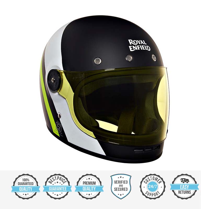 ROYAL ENFIELD DRIFTER V2 HELMET MATT BLACK & WHITE