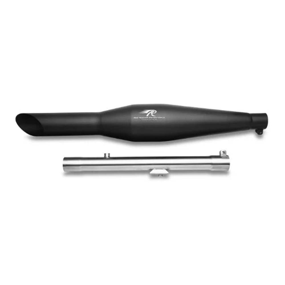 RED ROOSTER RRUMBLER ACE EXHAUST UNIBODY BLACK MATTE FOR METEOR 350 & NEW CLASSIC 350 REBORN