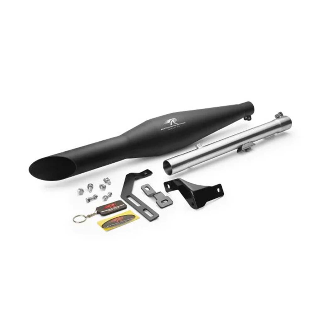 RED ROOSTER RRUMBLER ACE EXHAUST UNIBODY BLACK MATTE FOR METEOR 350 & NEW CLASSIC 350 REBORN