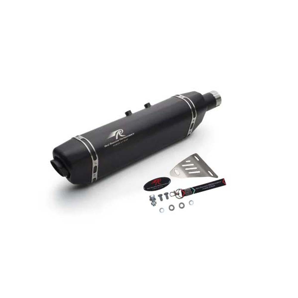 Red Rooster Vertex Matte Black Exhaust For Himalayan and Scram 411