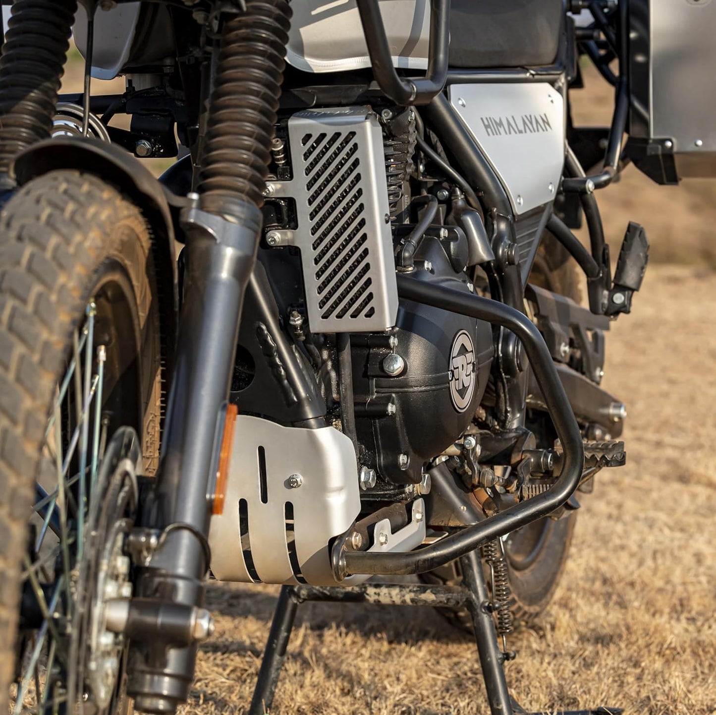 Royal Enfield Silver Oil Cooler Guard For Himalayan & SCRAM 411