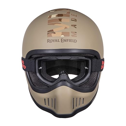 Royal Enfield Urban Trooper MLG Camo Helmet-Matt Desert Storm With Remx Goggle