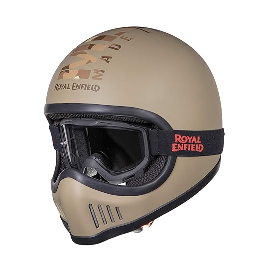 Royal Enfield Urban Trooper MLG Camo Helmet-Matt Desert Storm With Remx Goggle