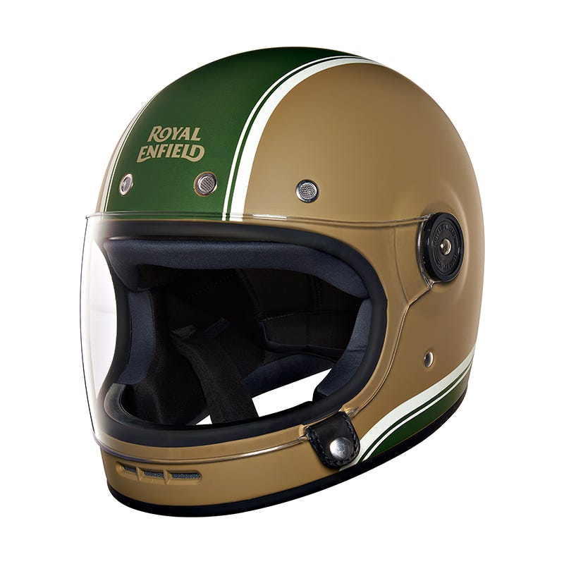 Royal Enfield FF Drifter V2 Big Stripe Matt Desert Storm Helmet