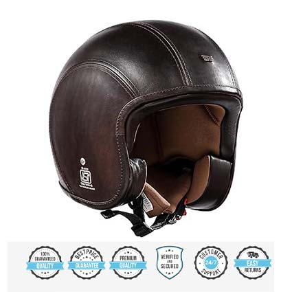 brown leather covered motorcycle helmets 500-TX GENUINE TRIM LEATHER MAPLEGLO Our Vintage Leather Half Helmet are perfect for cruising in Style RideMorph Classic Helmet Leather