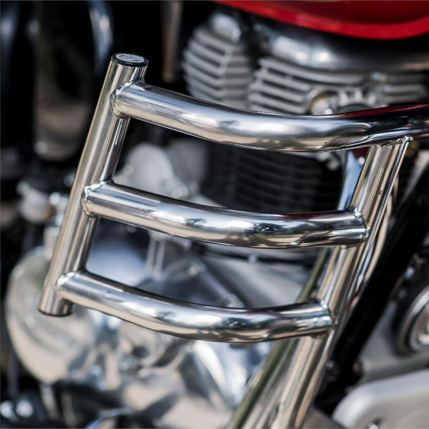 Royal Enfield Silver Airfly Engine Guard For Meteor 350, New Classic Reborn & New Bullet 350