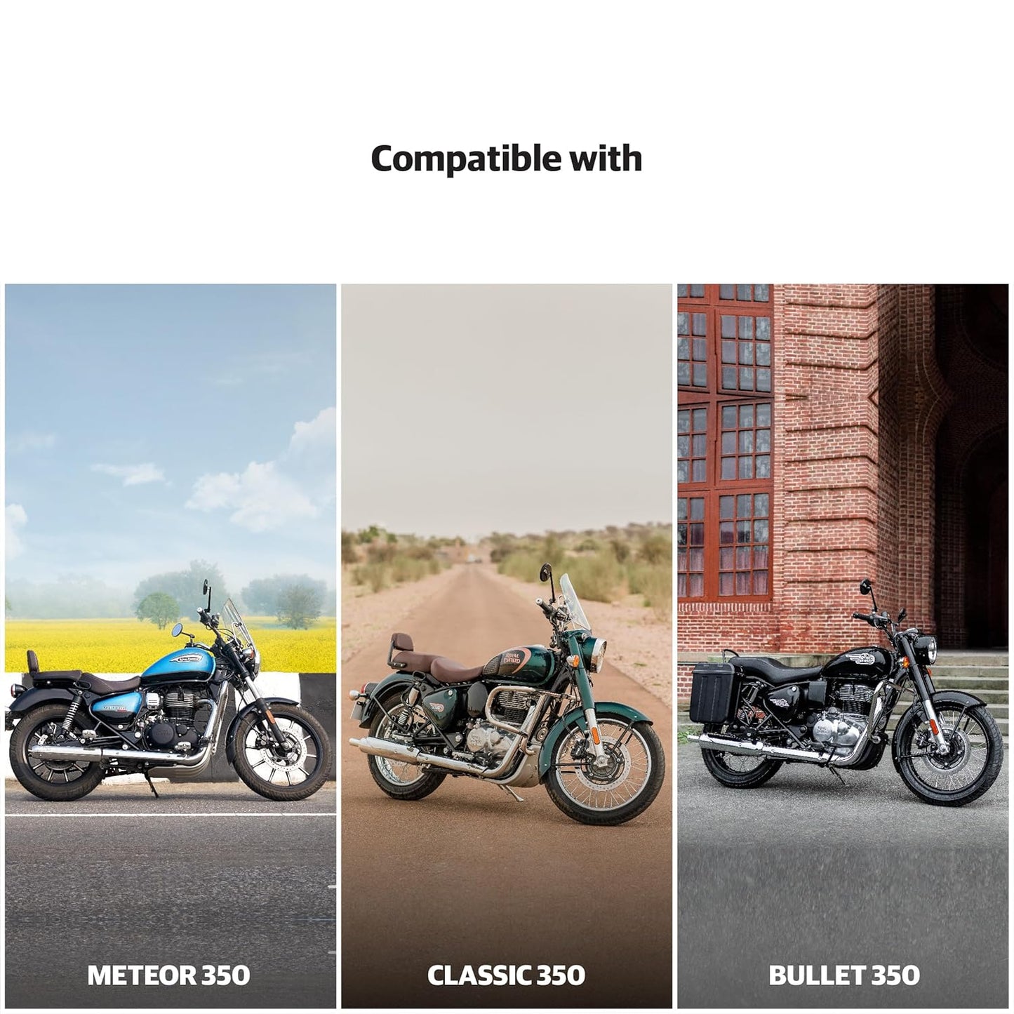 Royal Enfield Black Airfly Evo Engine Guard For Meteor, New Classic Reborn & New Bullet 350
