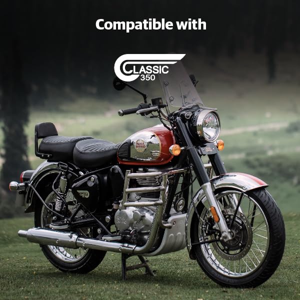Royal Enfield Black Passenger Backrest Pad For Classic 350 Reborn