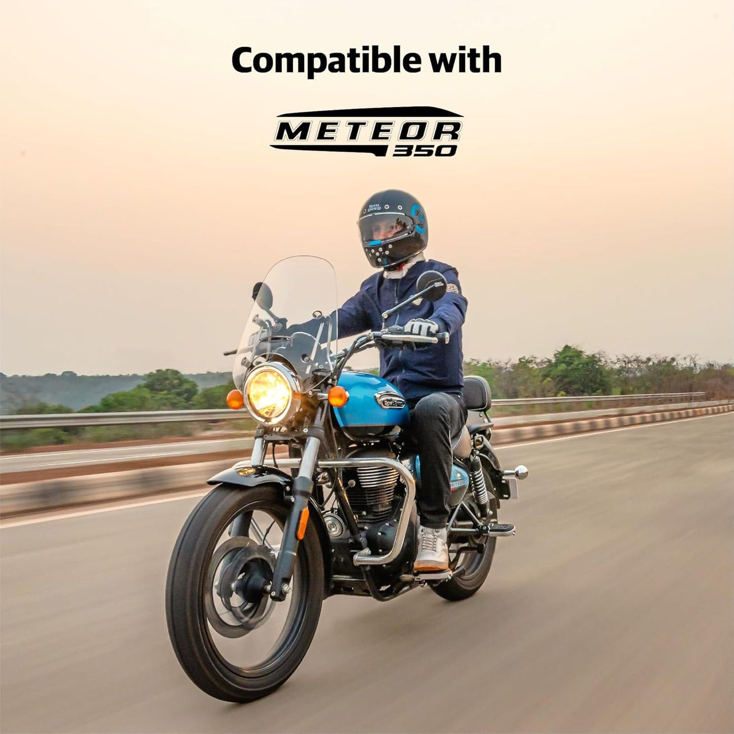 Royal Enfield Black Pleated Seat Covers for Meteor 350