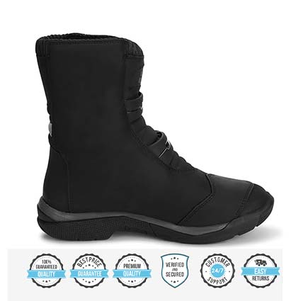 ROYAL ENFIELD STELVIO RIDING BOOTS BLACK