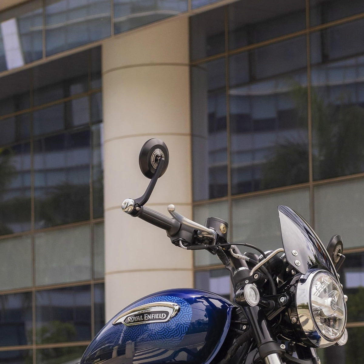 Royal Enfield Round Bar End Mirror For All Models