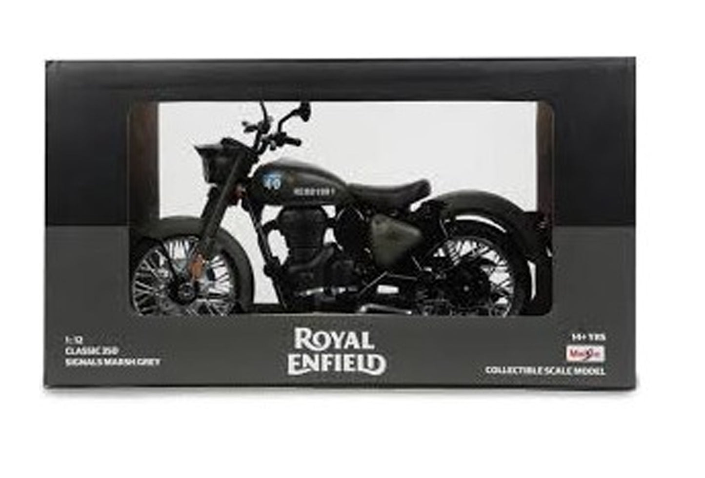 Royal Enfield Scale Model 1:12 Classic 350 Signals Marsh Grey