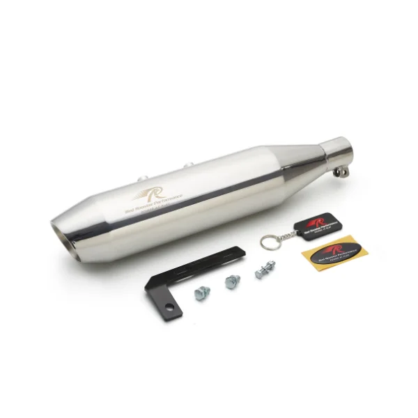 Red Rooster Rumbler Max Polish Exhaust For Hunter Meteor & New Classic 350