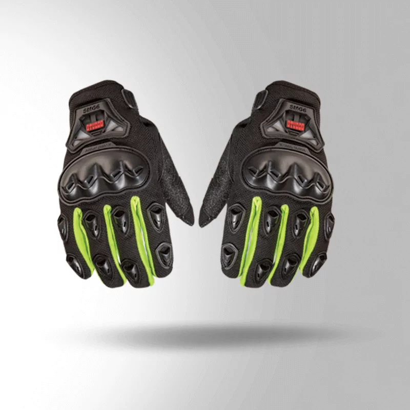 SMG 6 RIDING GLOVES FLUORESCENT GREEN