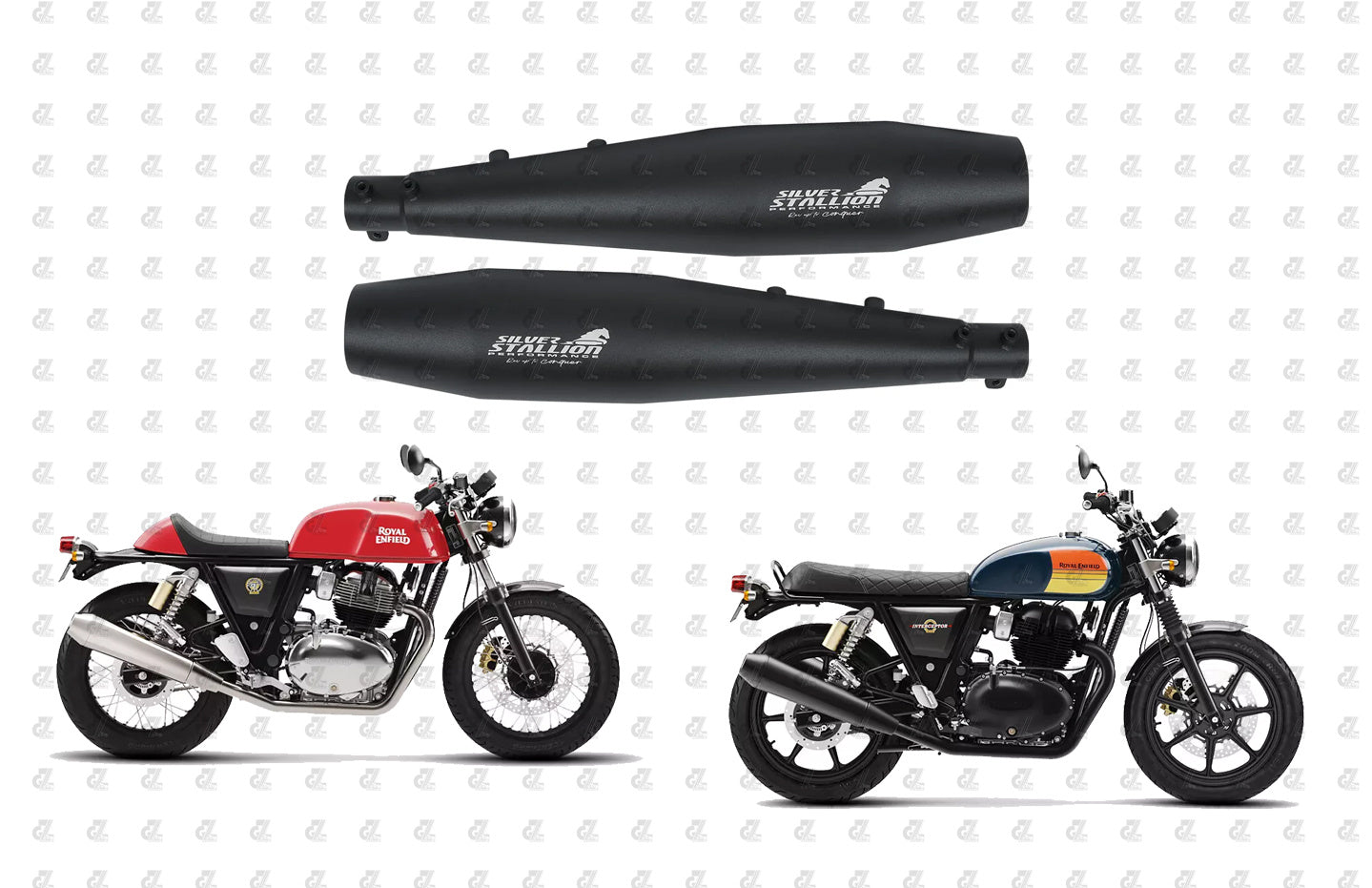 Silver Stallion Performance Silencer Exhaust Matt Black For Interceptor & Continental GT 650 TWIN