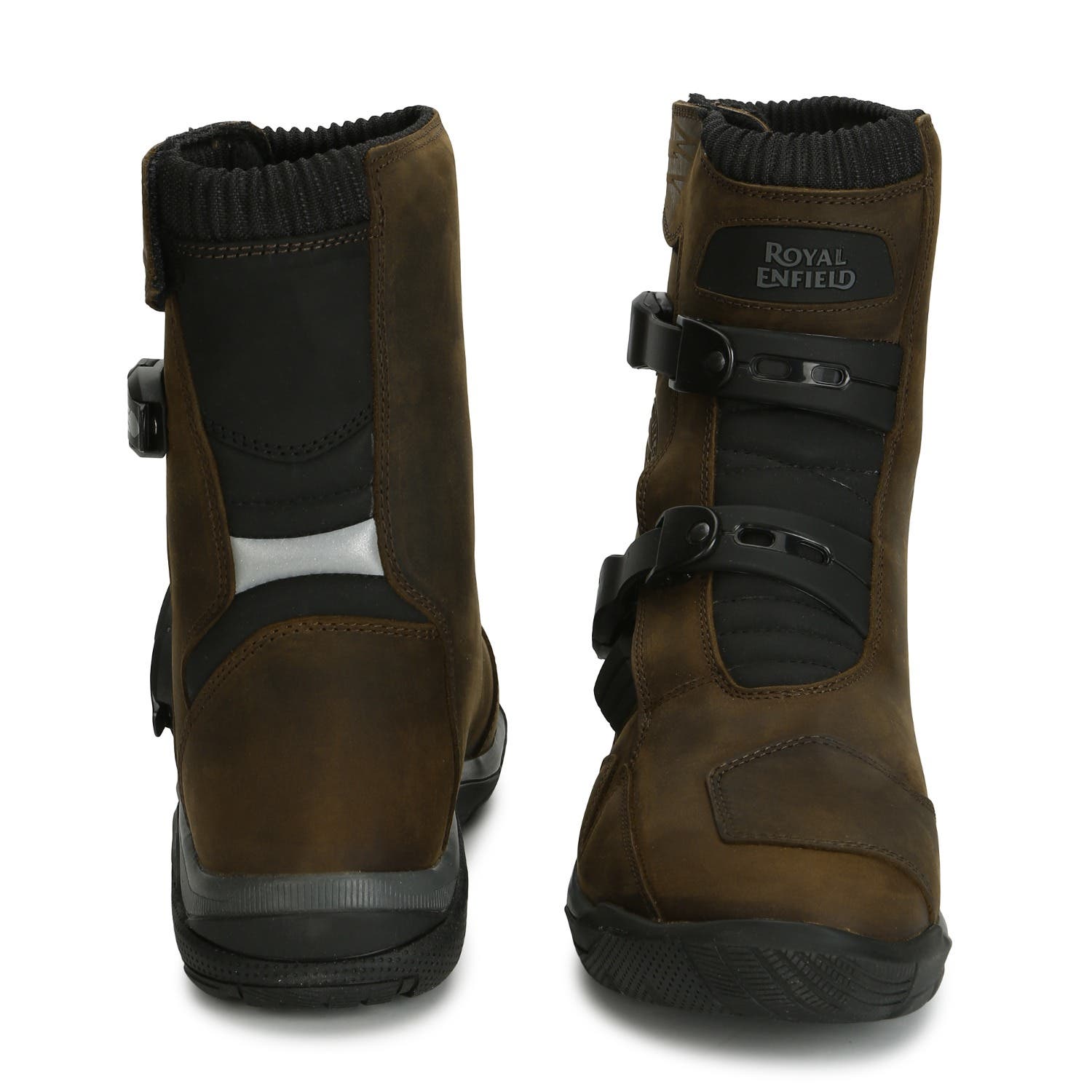 ROYAL ENFIELD STELVIO MID RISE WP RIDING BOOTS BROWN