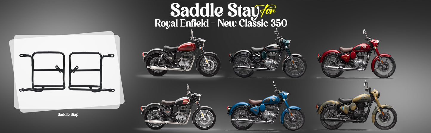 Black Saddle Stay Pair Right & Left Side Fit for Royal Enfield New Classic 350 Reborn