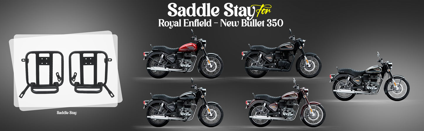 Black Saddle Stay Pair Right & Left Side Fit for Royal Enfield New Bullet 350