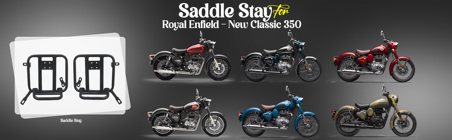 Black Saddle Stay Pair Right & Left Side Fit for Royal Enfield New Classic 350 Reborn