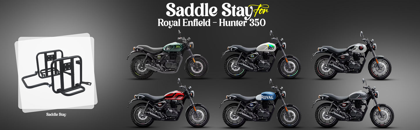 Black Saddle Stay Pair Right & Left Side Fit for Royal Enfield Hunter 350