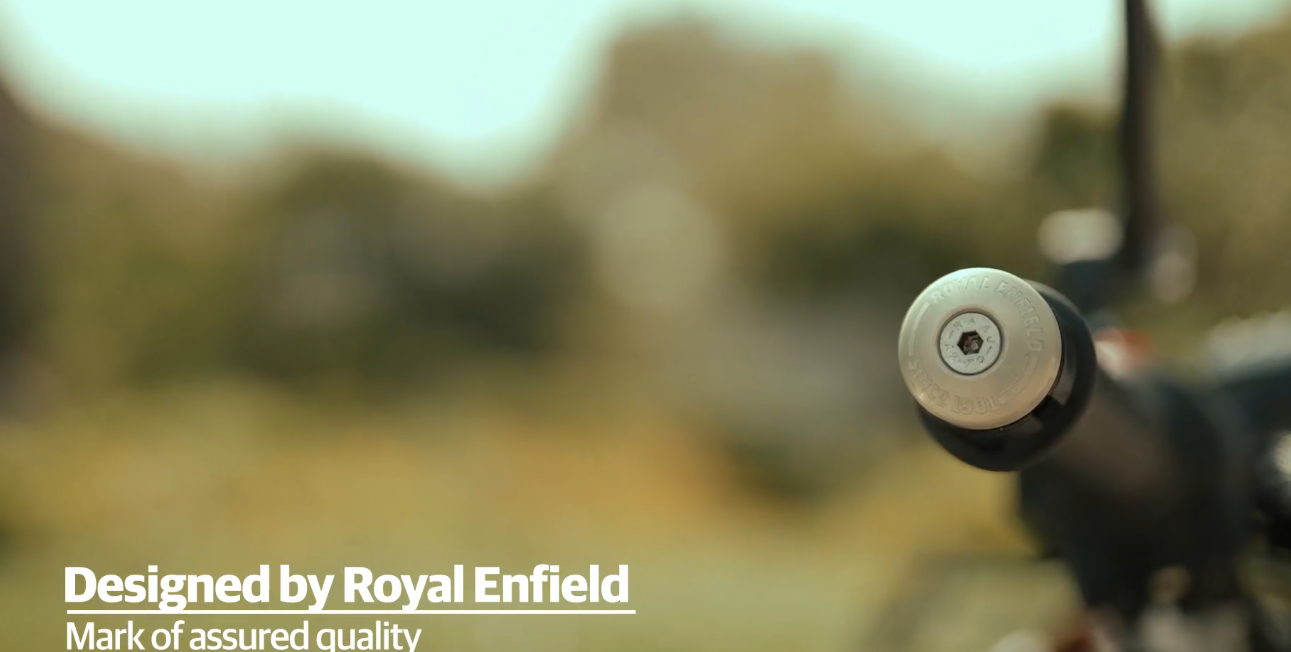 Royal Enfield Silver Bar End Finishers