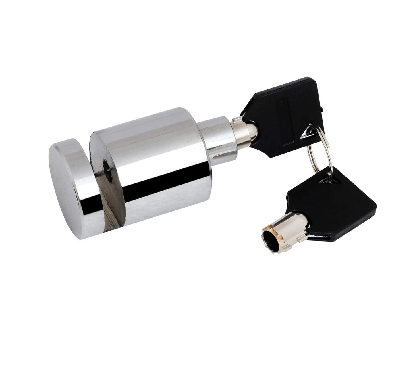 Stainless Steel Heavy Duty Painted Finish Disc Brake Anti Theft 7mm Pin Wheel Locking Security Lock for Bike and Motorcycle (Chrome)