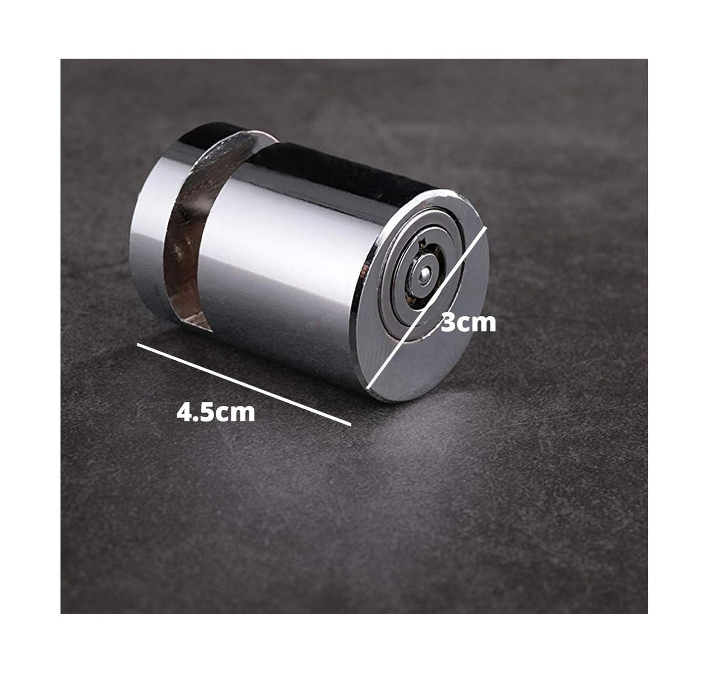 Stainless Steel Heavy Duty Painted Finish Disc Brake Anti Theft 7mm Pin Wheel Locking Security Lock for Bike and Motorcycle (Chrome)