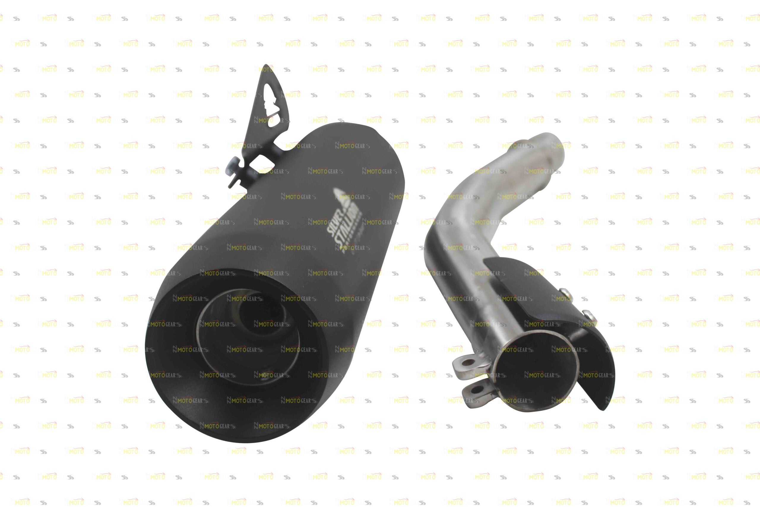 Silver Stallion Performance Silencer Exhaust Matt Black For Royal Enfield Bear 650