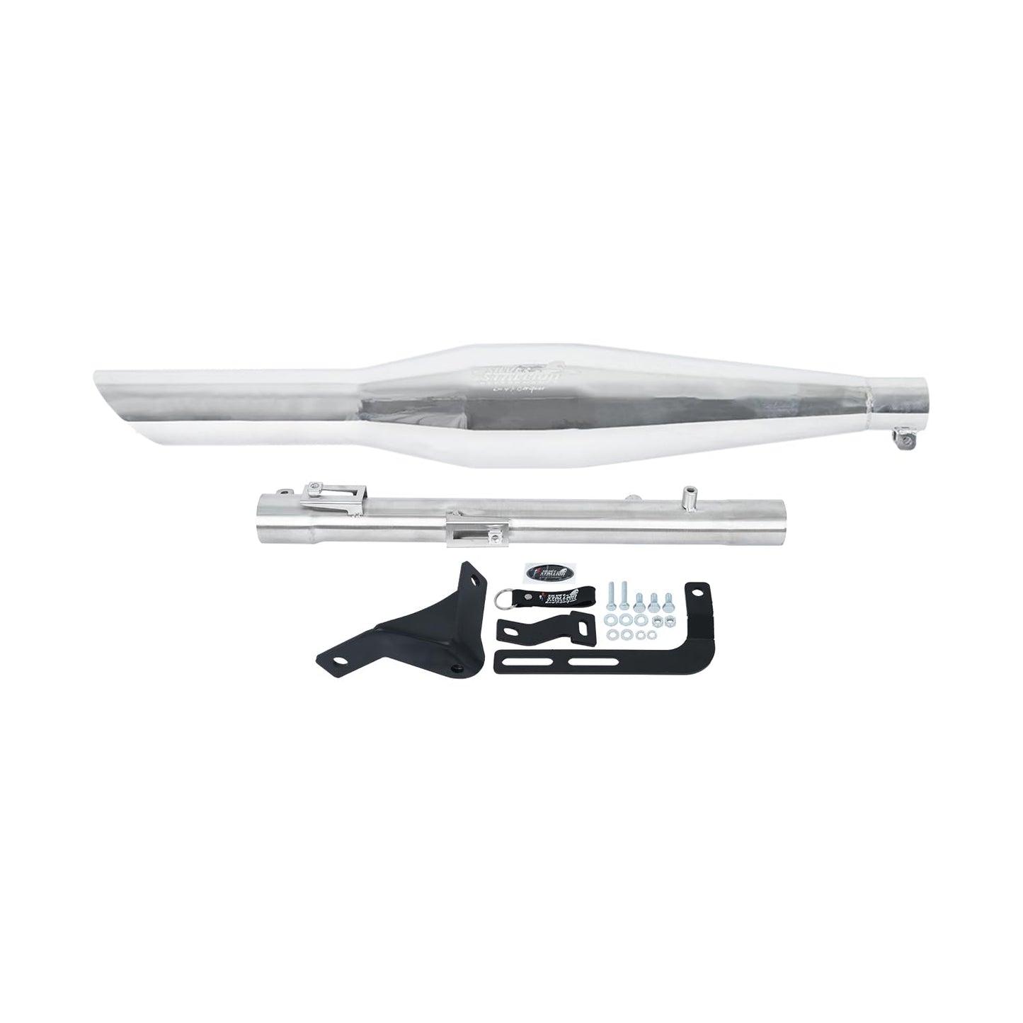 Stallion Sporty Performance Silencer Exhaust Silver For New Classic Reborn & Meteor 350
