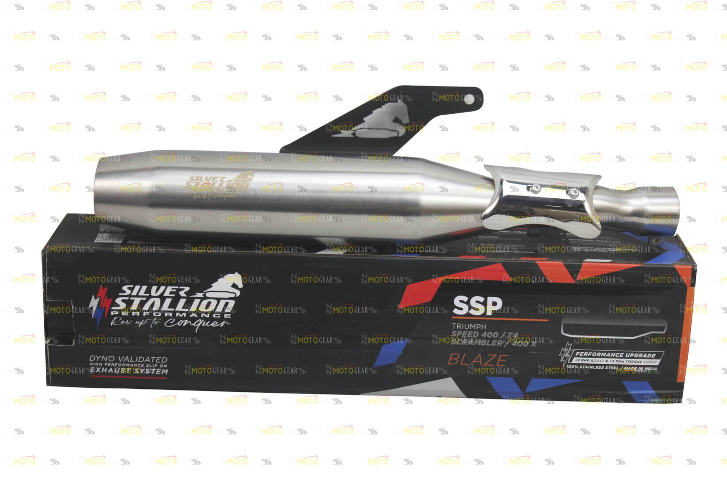 Silver Stallion Performance Silencer Exhaust Silver For Triumph speed & Scrambler 400x