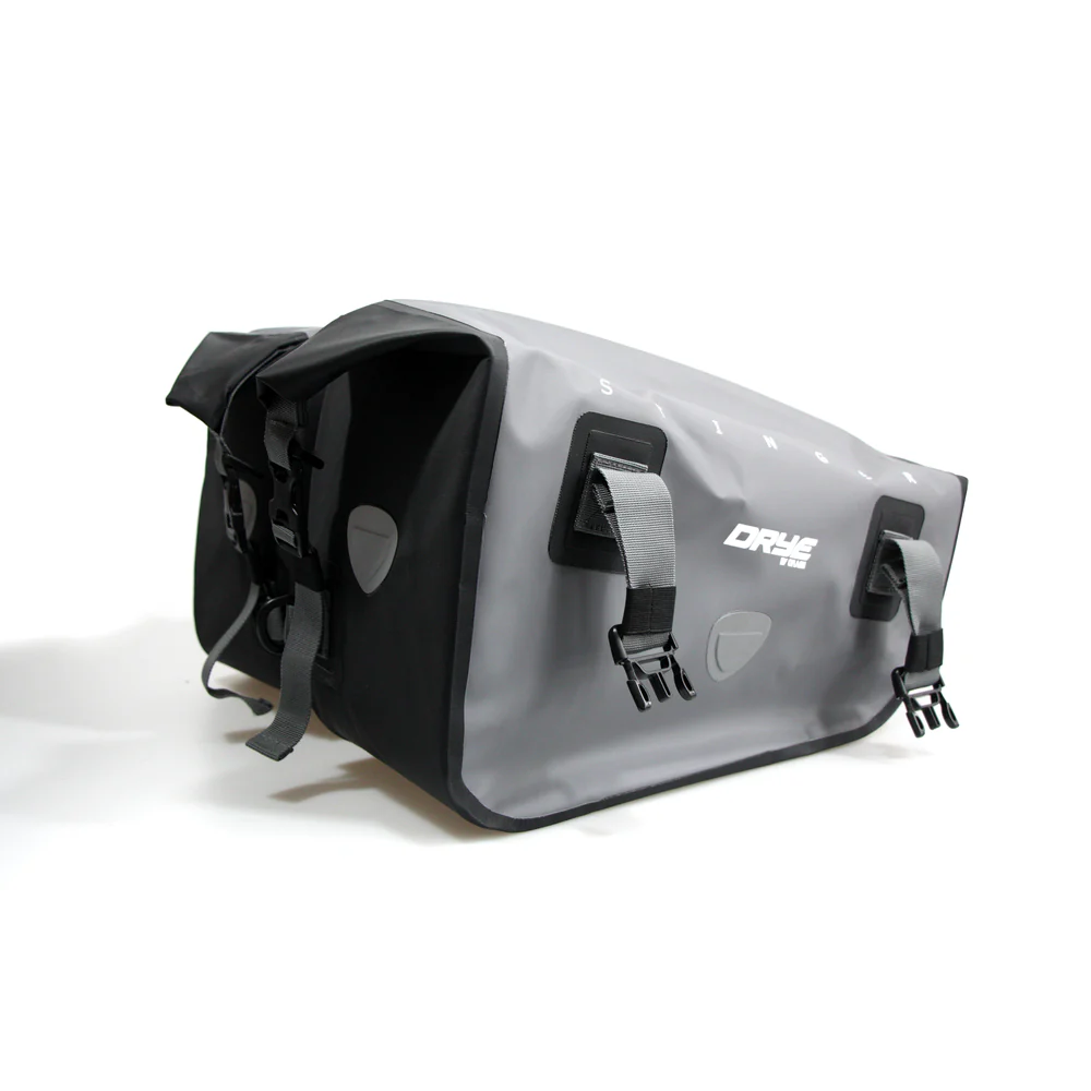 Okami Stinger 40L IPX6 Waterproof Motorcycle Saddle Bag (Grey)