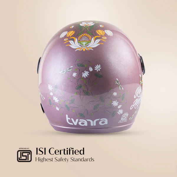 LOTUS ROSE GOLD JET WOMEN OPEN FACE/HALF FACE HELMET SIZE -M