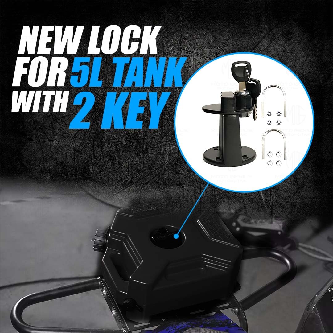 Universal 5 Liter Fuel Jerry Can Black For Universal Motorcycle Fuel Container Heavy Duty construction for Petrol/diesel/kerosene Storage