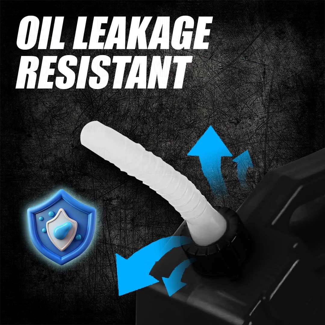 Universal 5 Liter Fuel Jerry Can Black For Universal Motorcycle Fuel Container Heavy Duty construction for Petrol/diesel/kerosene Storage